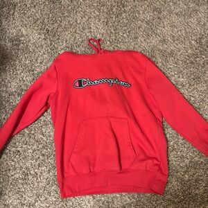 Women’s red champion sweatshirt size medium